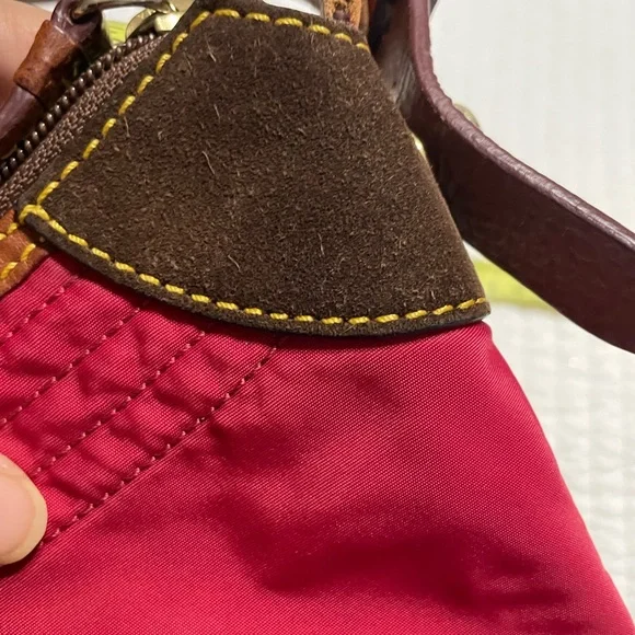 Dooney & Bourke Crimson Shoulder Bag with Brown Strap - Picture 13 of 16